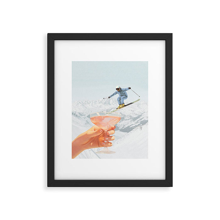 Apres Ski Cocktail Collage Winter Edition Framed Art Print Gallery Image 1