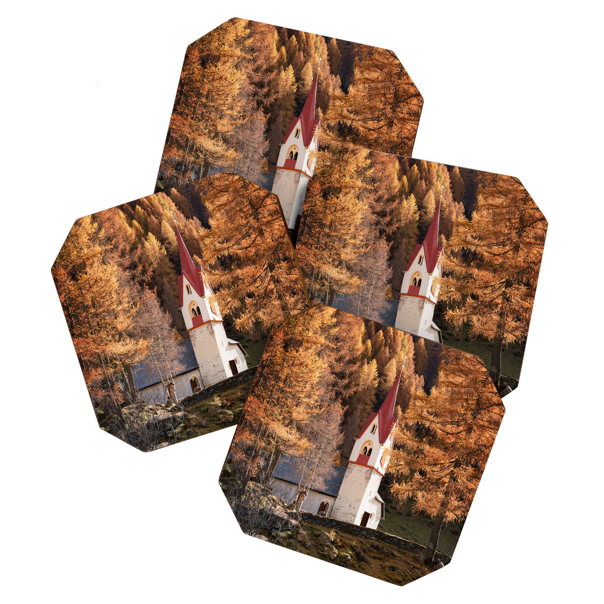 Autumn in Dolomites Italy Travel Photography Coaster Gallery Image 1
