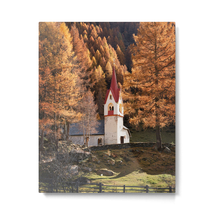 Autumn in Dolomites Italy Travel Photography Metal Print Gallery Image 1