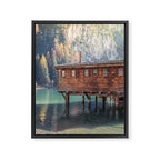 Autumn Serenity at Lake Braies Dolomites Italy Travel Photography Framed Canvas Print Gallery Image 6
