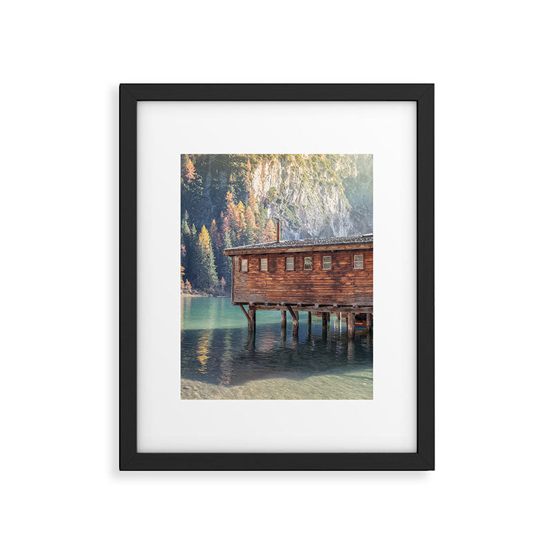 Autumn Serenity at Lake Braies Dolomites Italy Travel Photography Framed Art Print Gallery Image 5