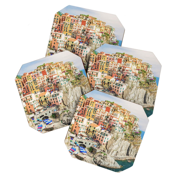 Bella Italia - Manarola, Cinque Terre Italy - Photo Society6 Art Print - Holiday Travel Photography Coaster Gallery Image 1