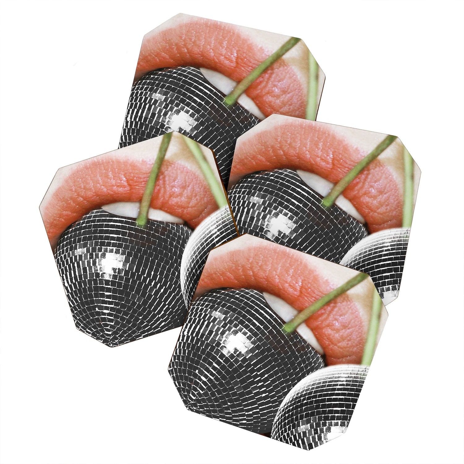 BITE me | Disco Cherry & Lips  Coaster Gallery Image 1
