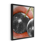 BITE me | Disco Cherry & Lips  Framed Canvas Print Gallery Image 2
