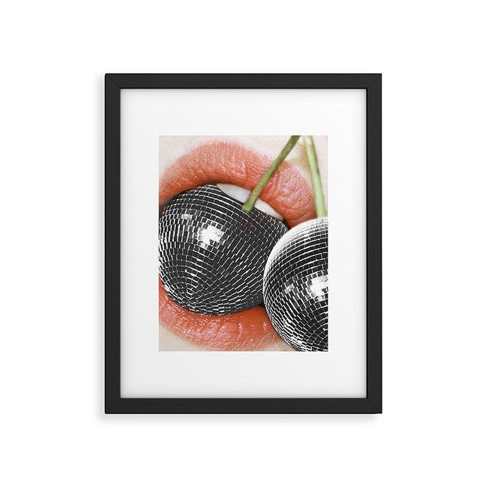 BITE me | Disco Cherry & Lips  Framed Art Print Gallery Image 1