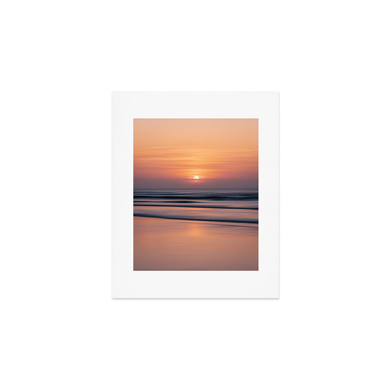 Calm Pastel Sunset Over Ocean Coastal Wall Art Photography Art Print Gallery Image 1