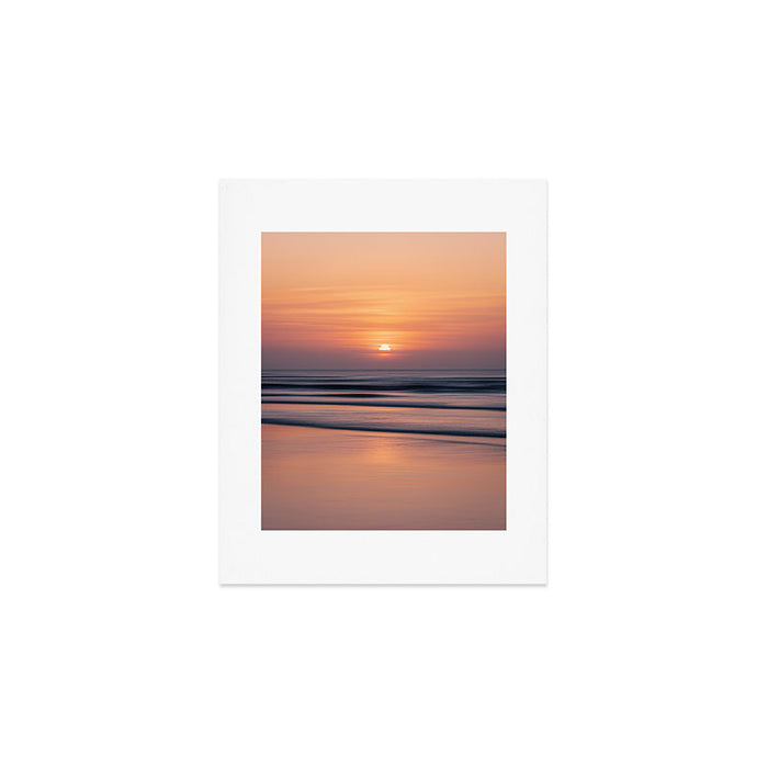 Calm Pastel Sunset Over Ocean Coastal Wall Art Photography Art Print Gallery Image 1