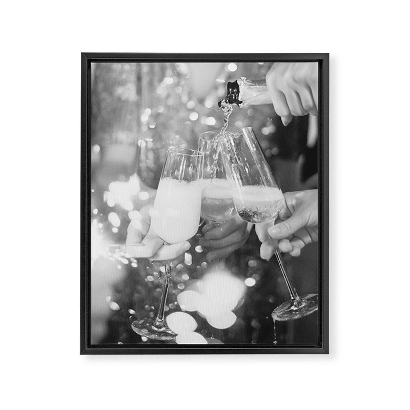 CHEERS - New Years Eve Party Framed Canvas Print Gallery Image 6
