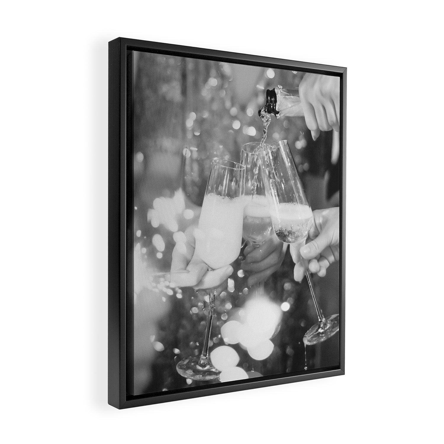 CHEERS - New Years Eve Party Framed Canvas Print Gallery Image 2