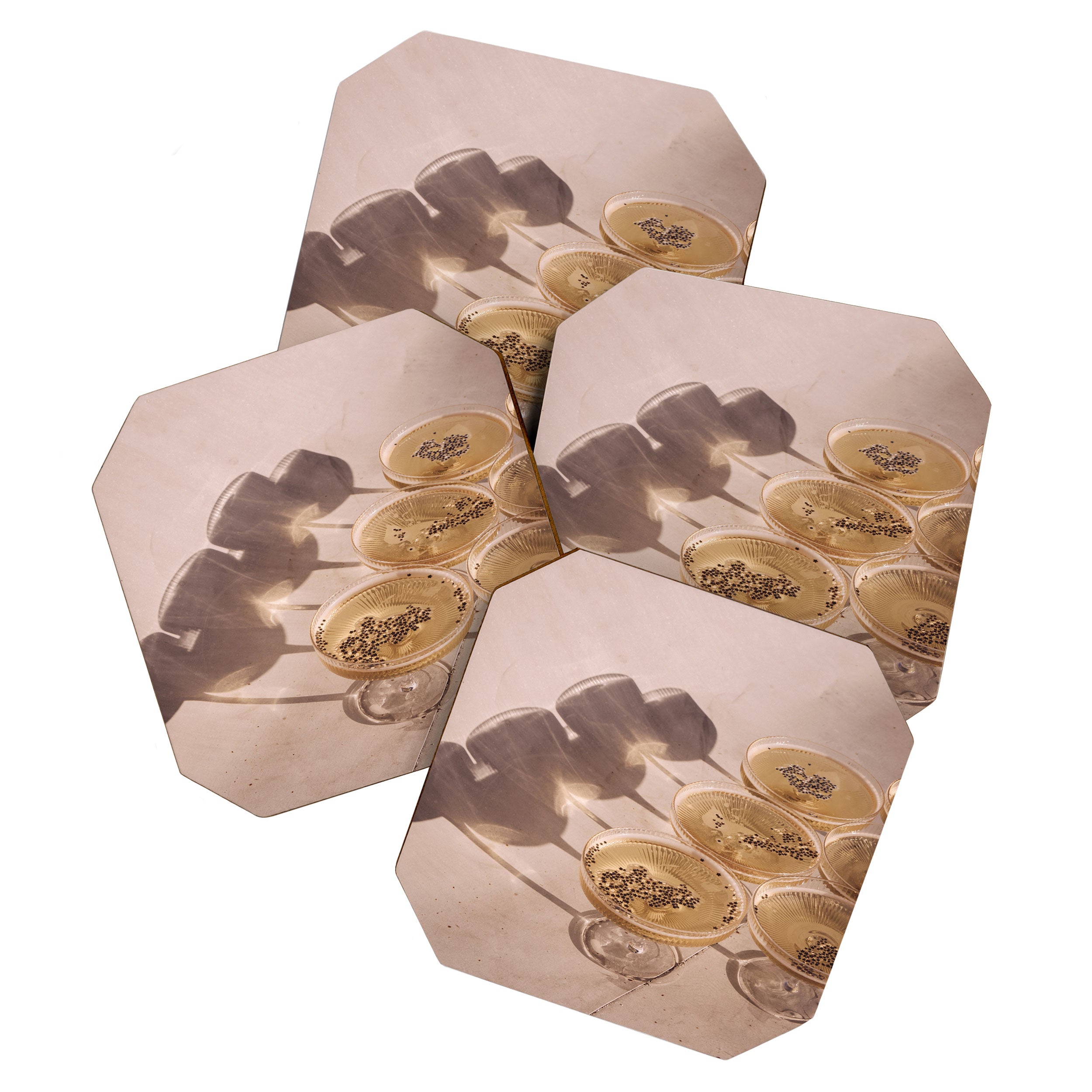 Cocktails & Shadows Photo Art Print | Luxury Party Celebration Drinks Photography Coaster Gallery Image 1
