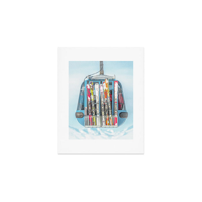 Colorful Ski Lift Art Print Gallery Image 1