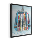 Colorful Ski Lift Framed Canvas Print Gallery Image 2