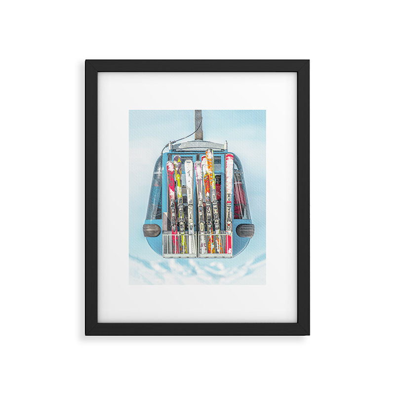 Colorful Ski Lift Framed Art Print Gallery Image 5