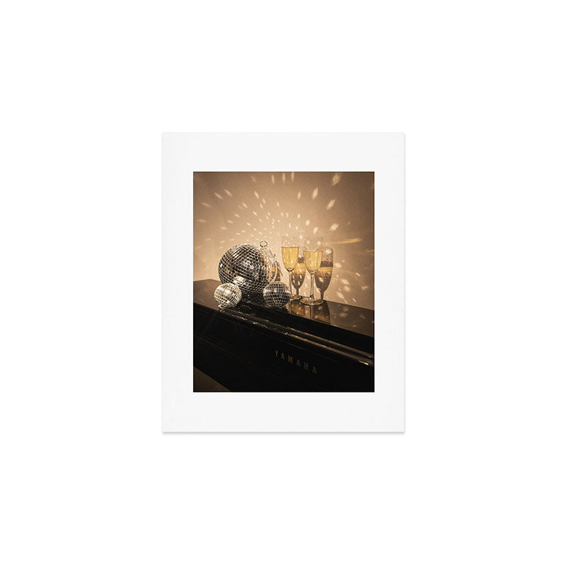 Disco Ball Champagne Celebration Glam Photography  Art Print Gallery Image 1