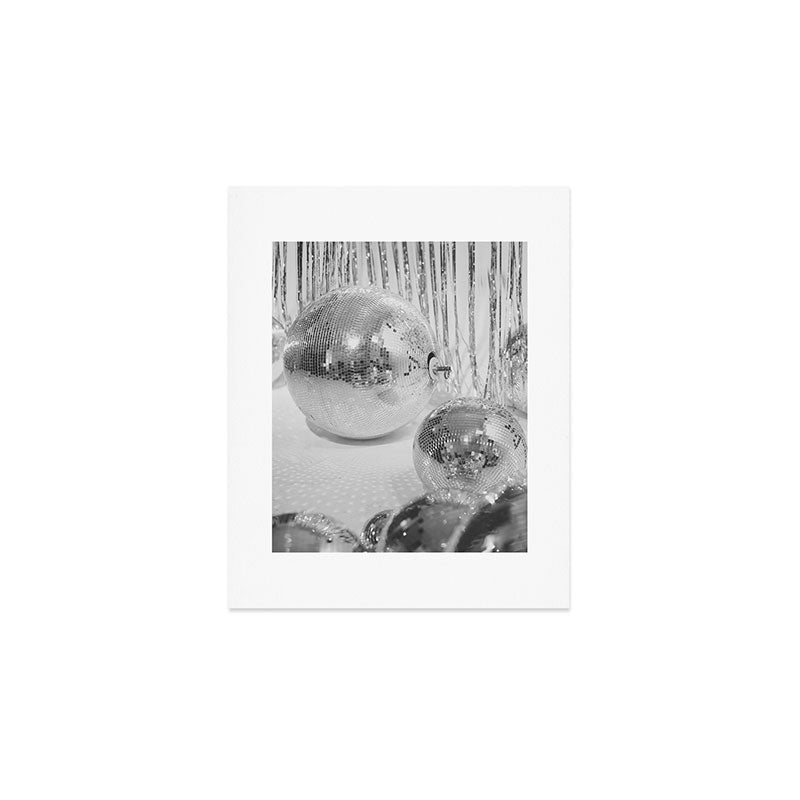 Disco Balls | Glitter Party Photo Art Print | Black & White 70s Sparkle Photography Art Print Gallery Image 1