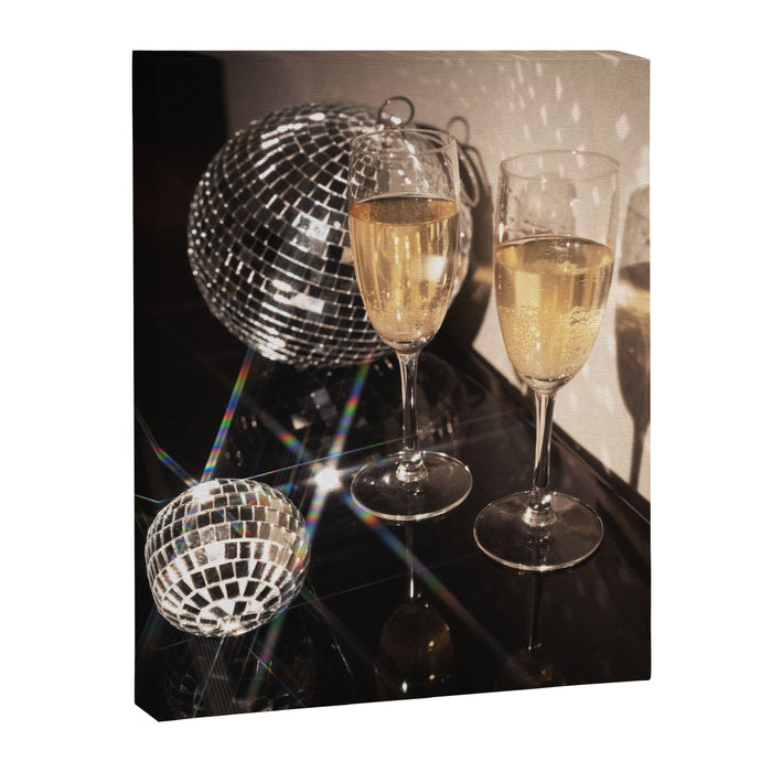 Disco Glam Champagne Dreams Shimmering Reflections  Canvas Print Gallery Image 1