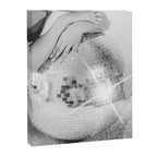 Disco Glow - Black and White Photography Canvas Print Gallery Image 6