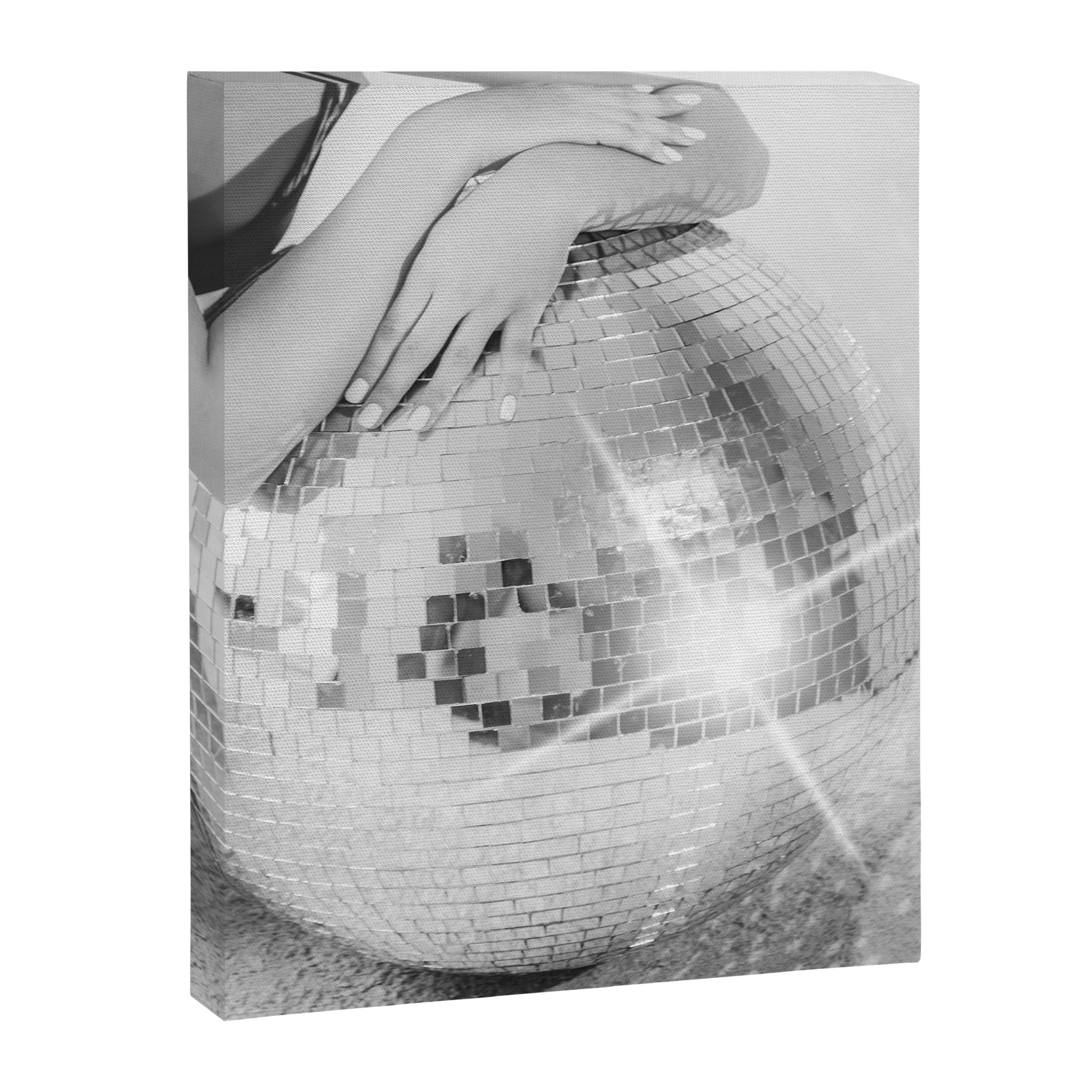 Disco Glow - Black and White Photography Canvas Print Gallery Image 6