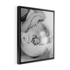 Disco Glow - Black and White Photography Framed Canvas Print Gallery Image 2