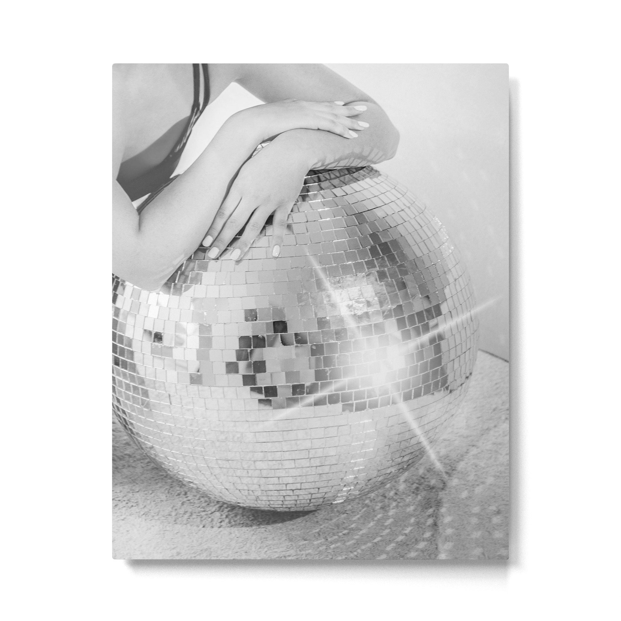 Disco Glow - Black and White Photography Metal Print Gallery Image 4