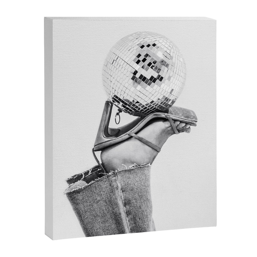 Disco Heels Trend Black White  Photo Art Canvas Print Gallery Image 6