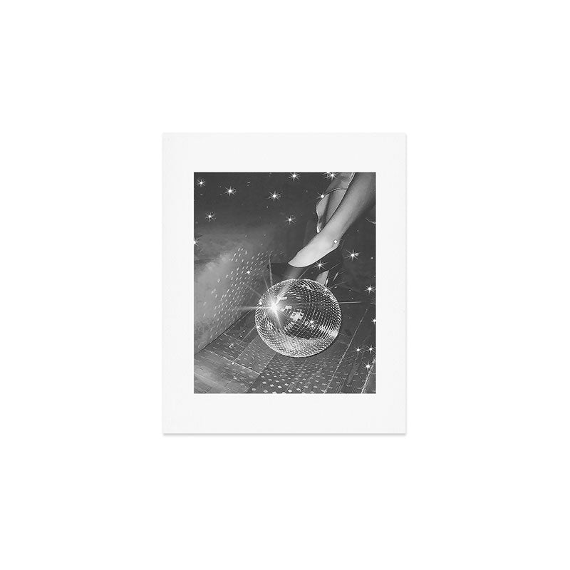 Disco Night | Black & White Photography | Vintage Photo Art Print | Groovy Christmas Party Art Print Gallery Image 1