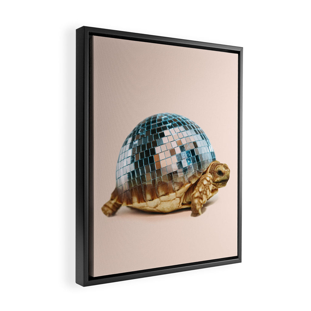 DISCO TURTLE Framed Canvas Print Gallery Image 2