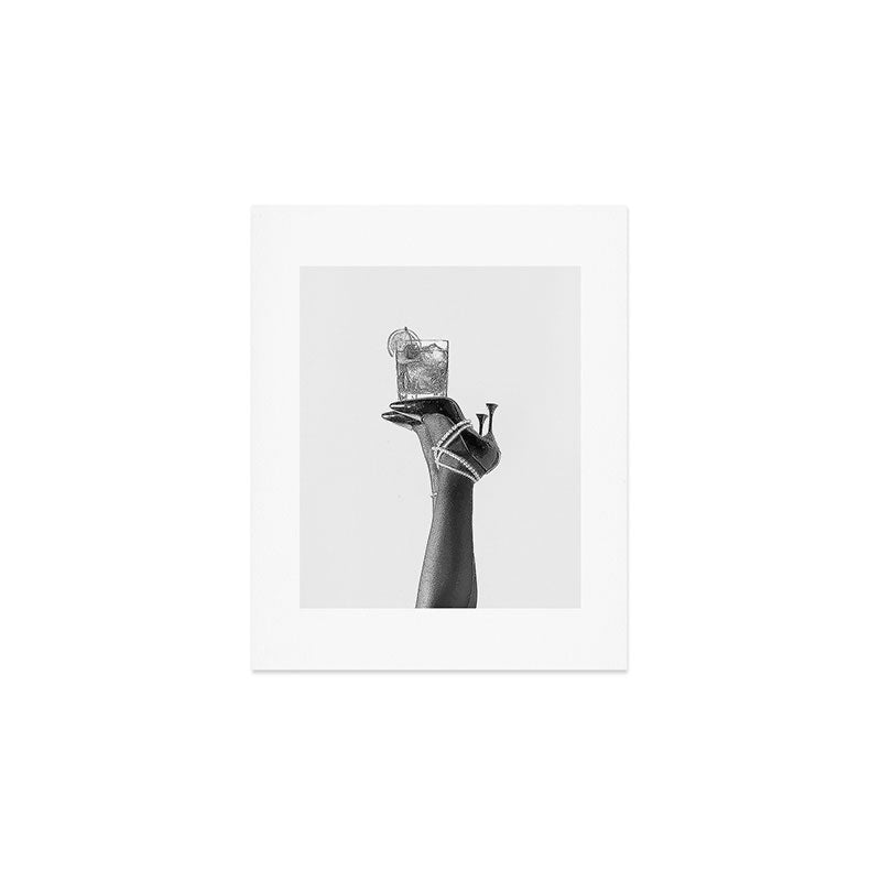 Fashionable Drink - Black And White Art Print Gallery Image 1