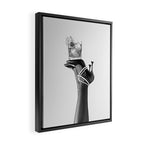 Fashionable Drink - Black And White Framed Canvas Print Gallery Image 2