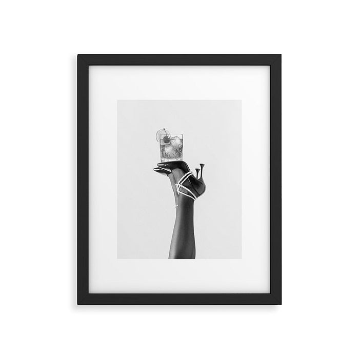 Fashionable Drink - Black And White Framed Art Print Gallery Image 1