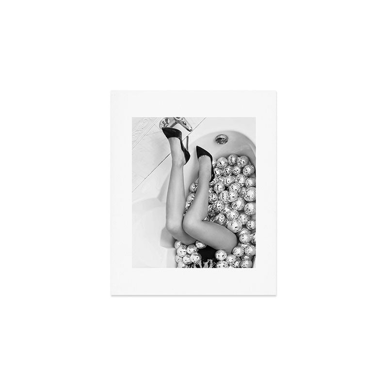 Female Disco Legs - Black White Photography - Photograph Art Print Gallery Image 1