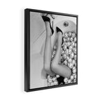 Female Disco Legs - Black White Photography - Photograph Framed Canvas Print Gallery Image 2