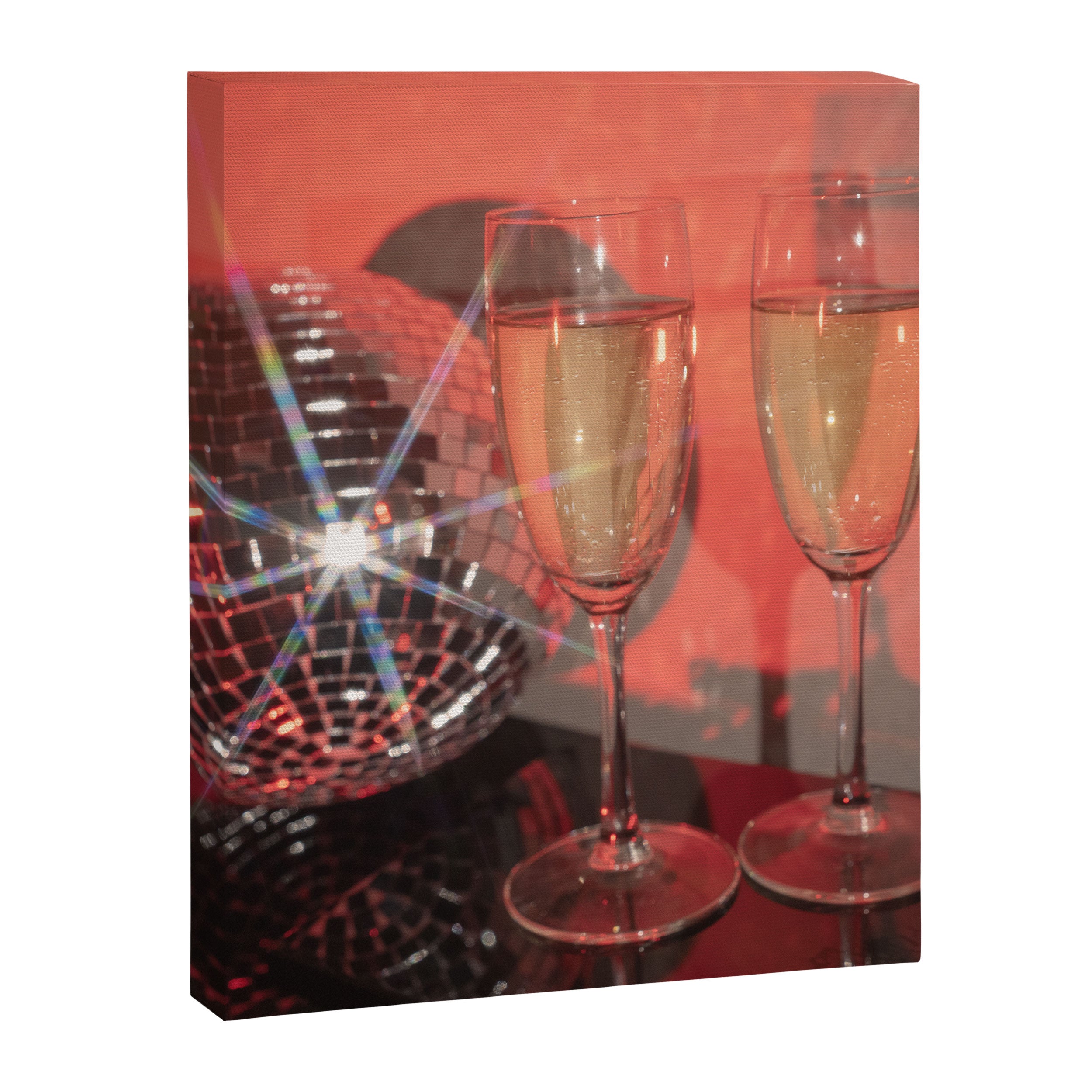 Festive Glamour Champagne Celebration Disco Ball Sparkling Holiday Photography  Canvas Print Gallery Image 6