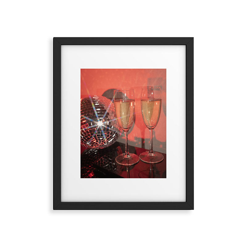 Festive Glamour Champagne Celebration Disco Ball Sparkling Holiday Photography  Framed Art Print Gallery Image 5