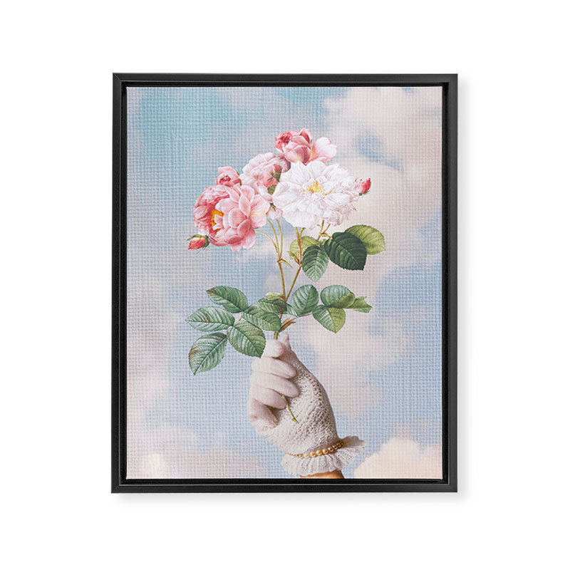 Floral Lady Framed Canvas Print Gallery Image 6