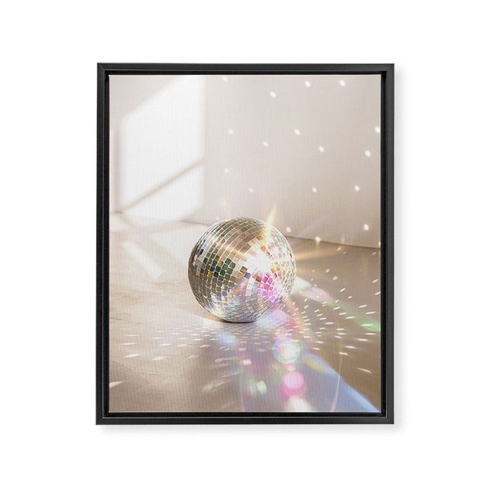 Glitz Glam Disco Ball Framed Canvas Print Gallery Image 1
