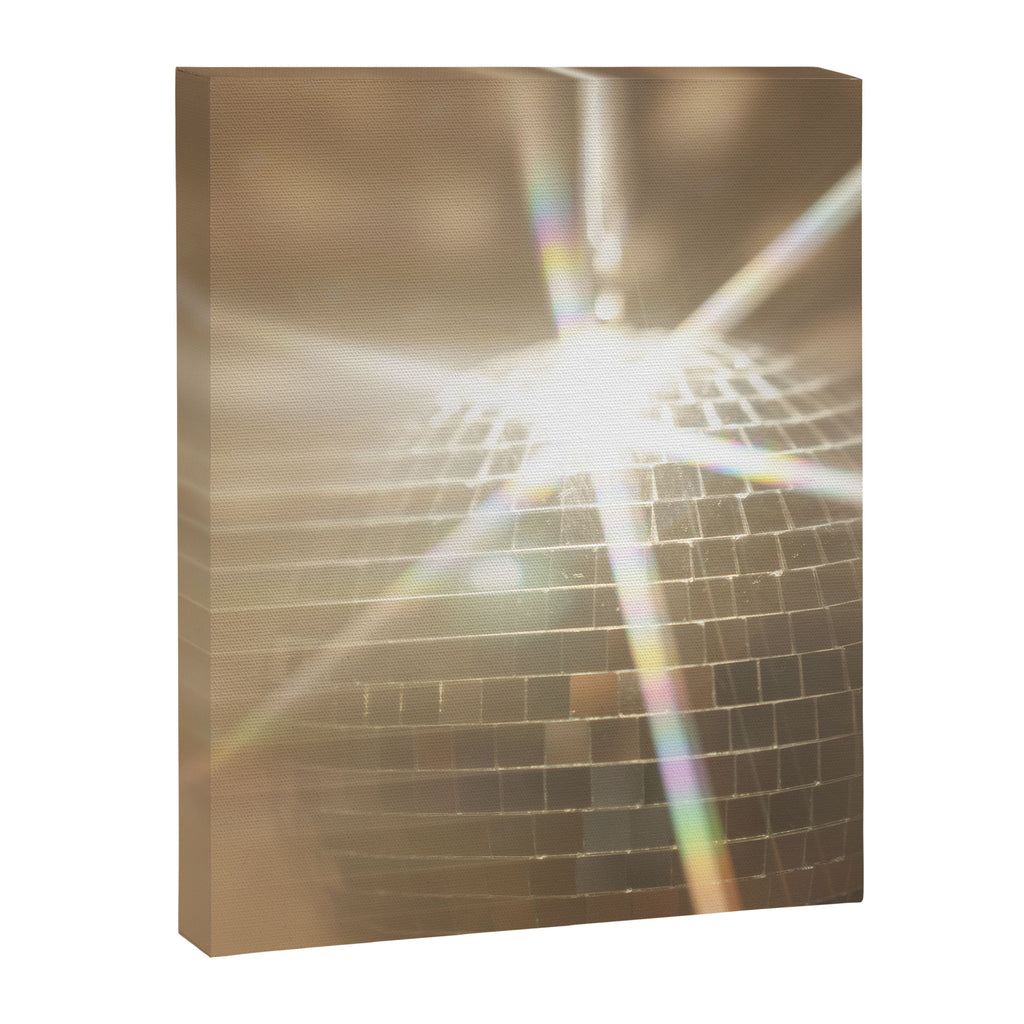 Golden Disco Ball 70s Festive Sparkle Glow Photography Canvas Print Gallery Image 6