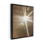Golden Disco Ball 70s Festive Sparkle Glow Photography Framed Canvas Print Gallery Image 2