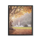 Golden Light and Silence Autumn Chapel in South Tyrol  Framed Canvas Print Gallery Image 6