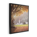 Golden Light and Silence Autumn Chapel in South Tyrol  Framed Canvas Print Gallery Image 2