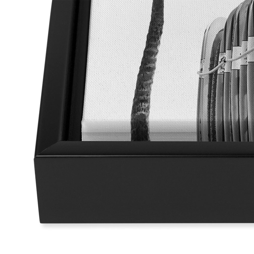 Hawaiian Surfboards - Black And White Surf Photography - Beach Photo Print - Surfboard Photograph Framed Canvas Print Gallery Image 3