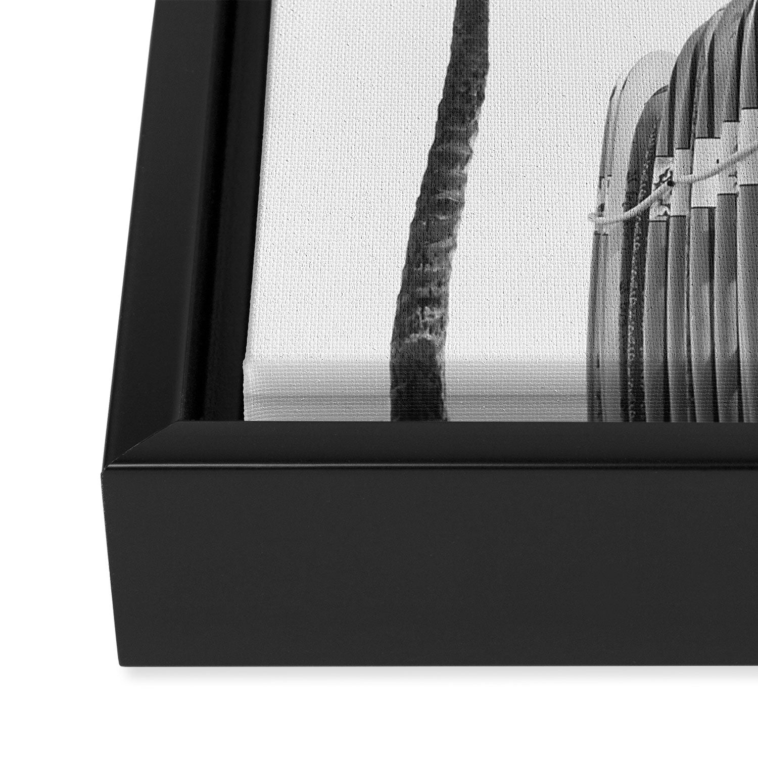 Hawaiian Surfboards - Black And White Surf Photography - Beach Photo Print - Surfboard Photograph Framed Canvas Print Gallery Image 3