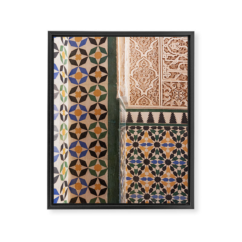Historical Tiles - Alhambra Granada Spain Framed Canvas Print Gallery Image 8