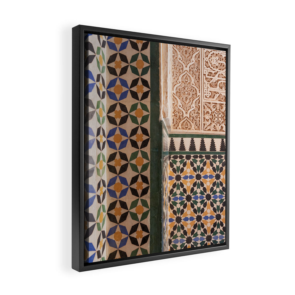 Historical Tiles - Alhambra Granada Spain Framed Canvas Print Gallery Image 2