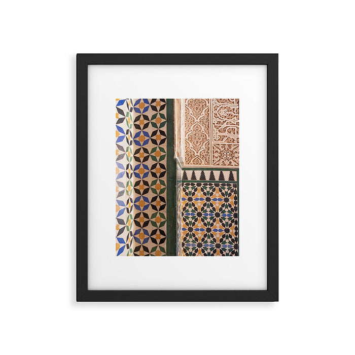 Historical Tiles - Alhambra Granada Spain Framed Art Print Gallery Image 1
