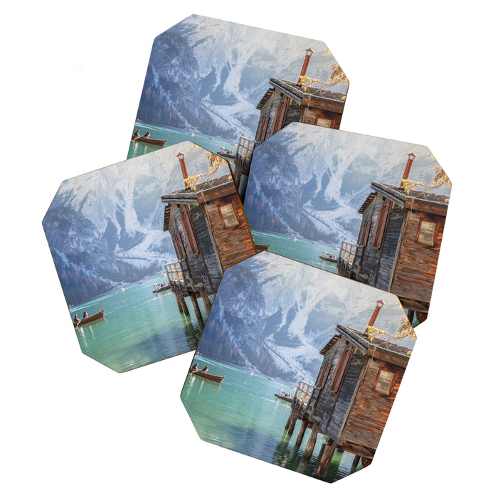 Lake Braies in Autumn - Dolomites Nature Photography Print Coaster Gallery Image 1