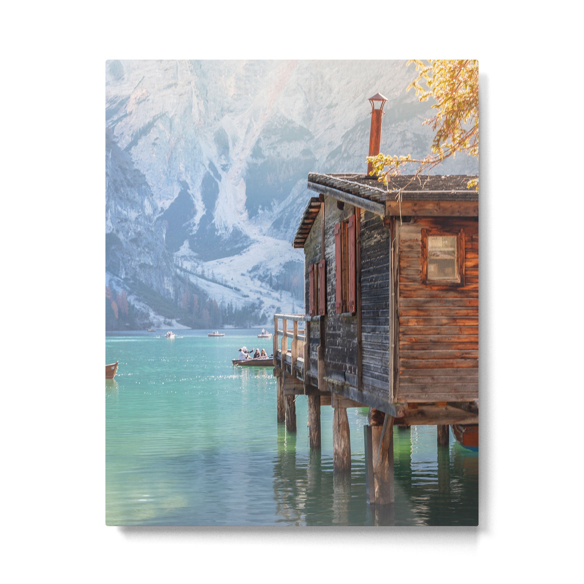 Lake Braies in Autumn - Dolomites Nature Photography Print Metal Print Gallery Image 6