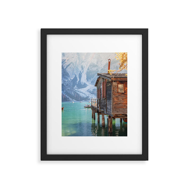 Lake Braies in Autumn - Dolomites Nature Photography Print Framed Art Print Gallery Image 6