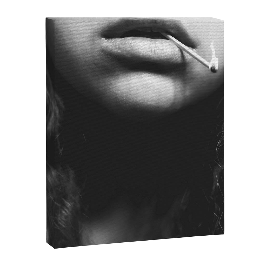 Livin' on the edge | Black and white photograph Canvas Print Gallery Image 6