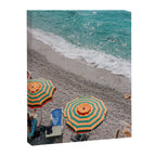 Monterosso Al Mare - Italy Europe Travel Photography - Summer Holiday Beach Umbrella Photo Art Print - Coastal Getaway Canvas Print Gallery Image 6